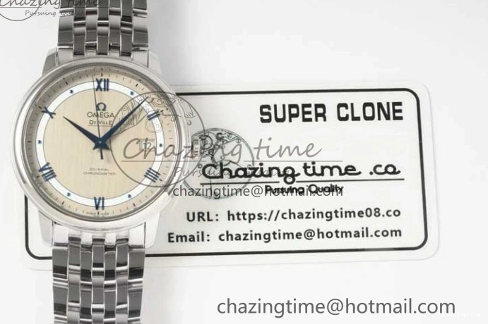 0325 HighPerformance De Ville SS DIWF 1:1 Best Edition Gray White Dial Blue Markers on SS Bracelet MIYOTA 7852